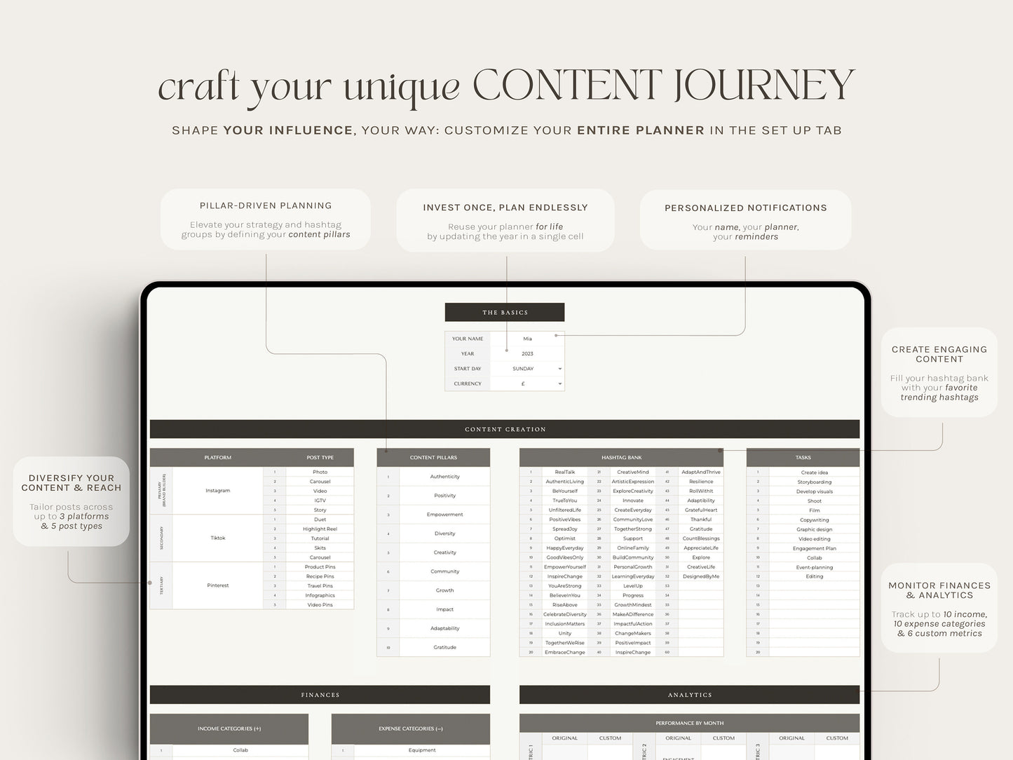 Ultimate Social Media Planner and Calendar (Google Sheets)