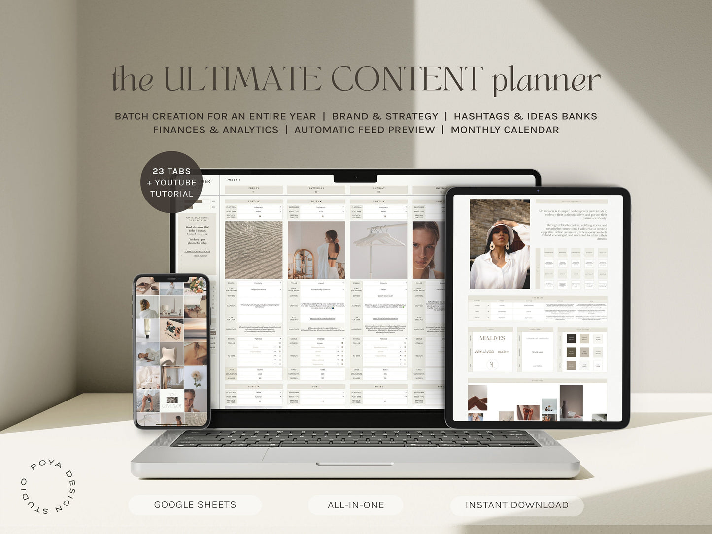 Ultimate Social Media Planner and Calendar (Google Sheets)