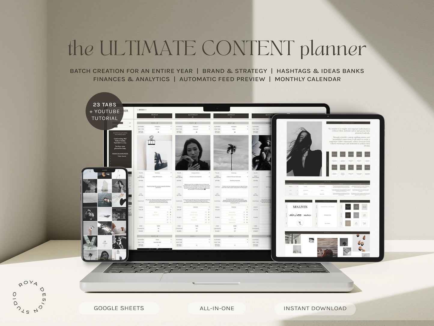 Ultimate Social Media Planner and Calendar (Google Sheets)