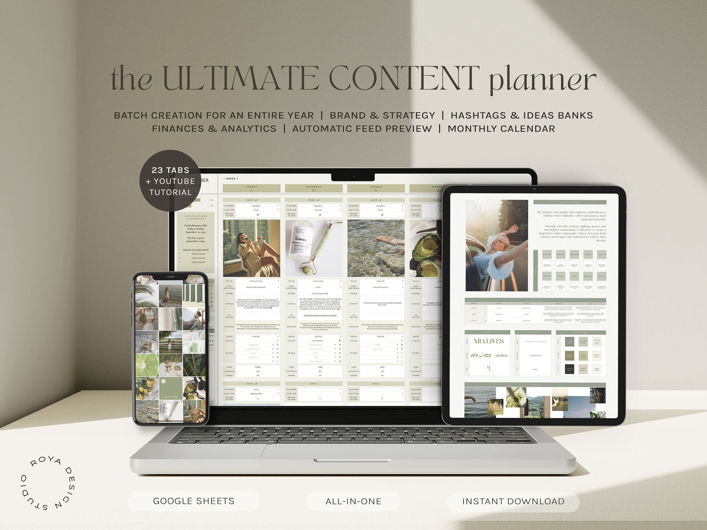 Ultimate Social Media Planner and Calendar (Google Sheets)